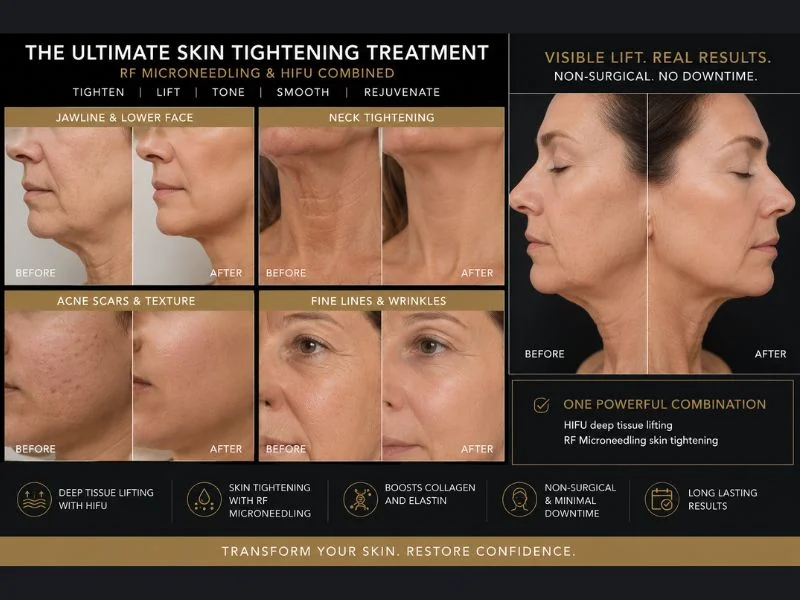 Results of combined treatment for the ultimate skin tightening treatment Dumfries